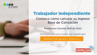 Ingreso Base de Cotización para trabajadores independientes [upl. by Aicatsal]