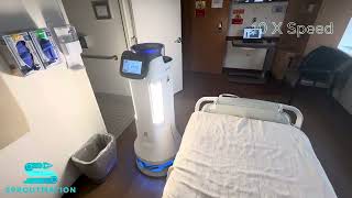 UV sanitizing robot usage at hospital [upl. by Ena475]