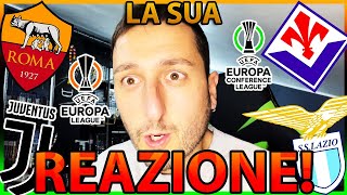 😅 La REAZIONE di FABIO ai SORTEGGI di EUROPA LEAGUE e CONFERENCE‼️ ROMA JUVE LAZIO e FIORENTINA‼️ [upl. by Janeta]