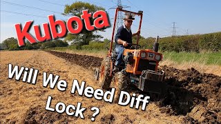 Kubota B6100 Ploughing [upl. by Ailido]