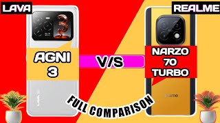 Lava Agni 3 Vs Realme Narzo 70 Turbo [upl. by Boleslaw]