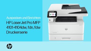 Auspacken und Einrichten  HP LaserJet Pro MFP 41014104dwfdnfdw Druckerserie  HP Support [upl. by Alburga742]