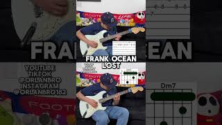 Frank Ocean  Lost easy guitar tutorial with tabs [upl. by Aerdnaek]