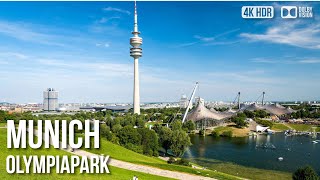 Olympiapark Munich  The 1972 Summer Olympics Park  🇩🇪 Germany 4K HDR Walking Tour [upl. by Nosmirc]