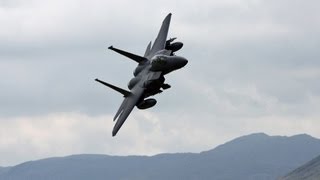 Pure F15 Strike Eagle Low Level Flying Sounds Without Music quot The Roundabout  Mach Loop quot [upl. by Abbotsen]