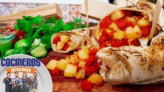 Receta Burritos de longaniza y papa  Cocineros Mexicanos [upl. by Deina]