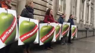 Protests over tax deals and Clerys situation take place in Dublin [upl. by Secnarf]