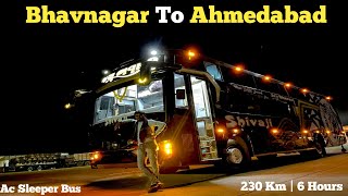 NEW JAY BHAVANI TRAVELS AC SLEEPER BUS NIGHT JOURNEY  BHAVNAGAR TO AHMEDABAD FULL NIGHT JOURNEY [upl. by Adallard105]