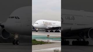 Takeoff Emirates A380800 takeoff aviation a380 [upl. by Ayle]