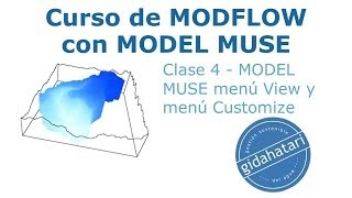 Curso MODFLOW Cl4 MODEL MUSE menú View y menú Customize [upl. by Adnuhsed]