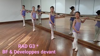 RAD Grade 3 Battements Fondus amp Developpes devant C3 [upl. by Angela]