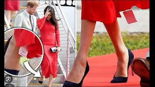 Meghan Markle verblüfft in einem ValentinoKleid im Wert von 5500 Pfund und LouboutinHeels beim Da [upl. by Dalt]