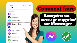 Comment récupérer des messages supprimés sur Messenger 2024 Récupérer un message Facebook supprimé [upl. by Llednyl]