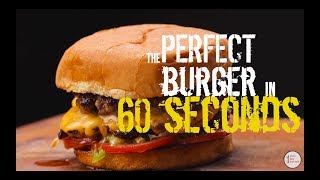 Perfect Hamburger in 60 seconds  BEST Cheese Burger recipe EVER  Smashburger [upl. by Emelda]