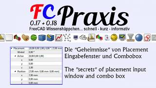 Clip 21 Combobox und Placement GUI für die BauteilTransformation FreeCAD 01718 [upl. by Keemahs22]