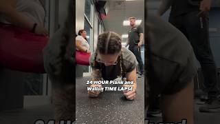 24 Hour Plank and Wallsit TIME LAPSE ‼️ 😝🤣 gym funny fitness gymhumor [upl. by Gerrit120]