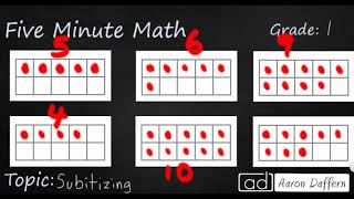 1st Grade Math Subitizing [upl. by Erehs]