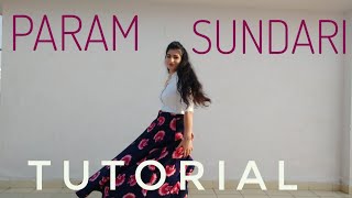 Param Sundari TUTORIAL with Music English Subtitles Step by step dance on Param sundari full song [upl. by Artined]