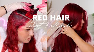 RED HAIR ROOT TOUCH UP  REFRESH ROUTINE [upl. by Bunow262]