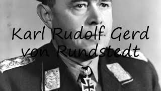 How to Pronounce Karl Rudolf Gerd von Rundstedt [upl. by Rosario177]