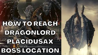 HOW TO REACH DRAGONLORD PLACIDUSAX BOSS LOCATION  ELDEN RING [upl. by Ahsiela]