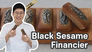 Black Sesame Financier with tuile  Great twist to the classic [upl. by Naaitsirhc529]