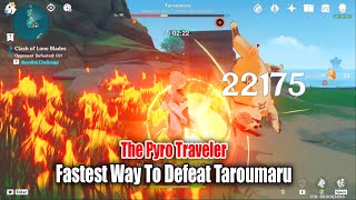 Fastest Way To Defeat Taroumaru  Clash of Lone Blades Mega Tricks The Pyro Traveler [upl. by Xam]