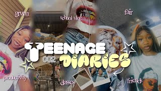 TEENAGE DIARIES 002  school vlog fair grwm productivity classes…etc [upl. by Annaihr]