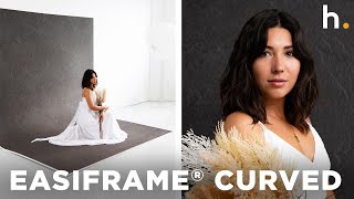 WORLDS FIRST PORTABLE CYCLORAMA BACKDROP Easiframe® Curved Backdrop Kit Unboxing and Review [upl. by Adnak]