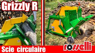 Scie circulaire pour bois de chauffage Grizzly 700 R version chevalets  Rosselli Snc [upl. by Ydroj90]