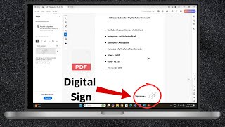 How to Digital Signature in PDF l Add Digital Signature in PDF or Documents l Sign PDF on PC 💻 [upl. by Gardell]