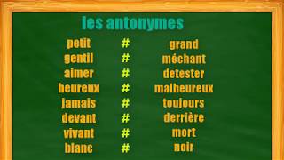 les antonymes  le contraire dun mot [upl. by Hnahk159]