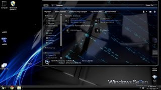 Blue Lines Windows 7 custom theme [upl. by Lois]