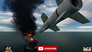 Epic DCS Naval Combat Sinking a Russian Slava Class Cruiser [upl. by Mitman]