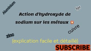 Réactions de quelques métaux avec les solutions acides et basiquesPartie 2 [upl. by Serilda702]