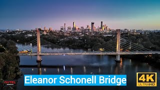 Spectacular Eleanor Schonell Bridge  morning twilight [upl. by Oremoh]