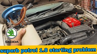 how to solve starting problem skoda superb petrol18skoda superb starting problem foulty fuel pump [upl. by Garzon776]