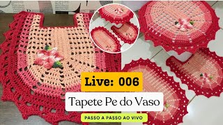 Vem comigo fazer esse lindo tapete pro pé do vaso 🌺 [upl. by Katalin]