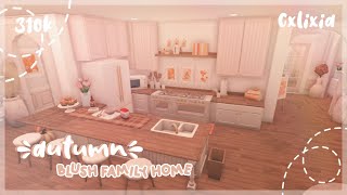 Bloxburg  Autumn Blush Family Home Interior  House Build  310k [upl. by Neellok]