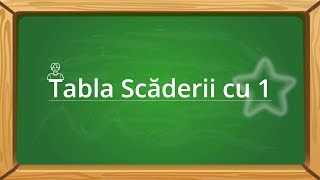 Tabla scăderii cu 1  scăderea cu 1video [upl. by Odlopoel840]