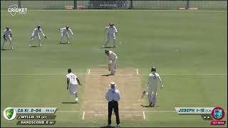 Teague Wyllie clean bowled by Shamar Joseph 🔥🔥🔥 Firey inswinger from West Indies Pacer [upl. by Perri]