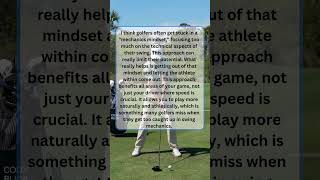 Thinking about your mechanics can slow down your golf swing [upl. by Mattias]