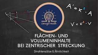 Flächen und Volumeninhalte bei zentrischer Streckung  Schritt für Schritt  einfach erklärt [upl. by Elledoj]