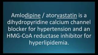 How to pronounce amlodipine  atorvastatin Caduet Memorizing Pharmacology Flashcard [upl. by Taam]