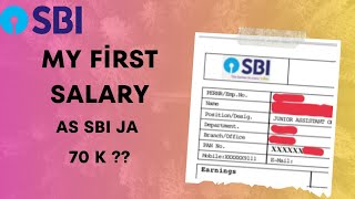 SBI JA SALARY  My First salary as SBI JA 70K sbija banking [upl. by Kliber]