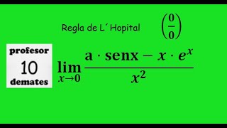 limites regla de L´Hopital 10 con parámetros [upl. by Gairc]