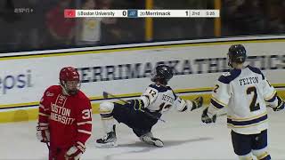 Merrimack College Warriors Mens Ice Hockey vs Boston University Terriors 02172023 [upl. by Leonie]