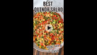 This quinoa chickpea salad is packed with plantbased protein fiber and hearthealthy fats [upl. by Akoyn512]