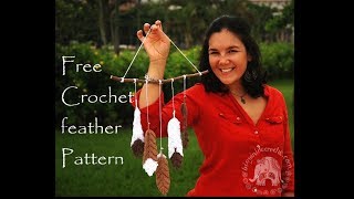 Free Crochet Feather Pattern Roseanna Murray [upl. by Hillier844]