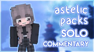 bedwars with astelic texture packs  solo bedwars commentary [upl. by Eelsel985]